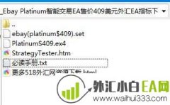 Ebay Platinum智能交易外汇EA售价409$下载!
                