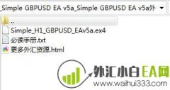 Simple GBPUSD EA v5a外汇EA资金最大回撤7%!
                