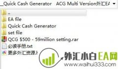 Quick Cash Generator+ACG Multi Version外汇EA十年测试                