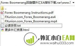 Forex Boomerang回旋镖外汇EA下载
                