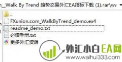 Walk By Trend趋势交易外汇EA下载
                